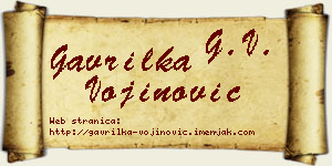 Gavrilka Vojinović vizit kartica